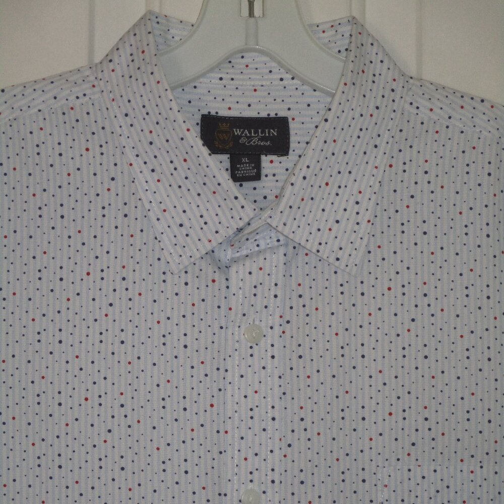Wallin & Bros. Mens S/S Polka Dot Cotton Casual Shirt NWOT - Size XL*
